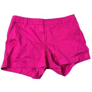 J.Crew Hot Pink 3.5" Classic Cotton Shorts, Preppy Summer Casual, Women's Size 6